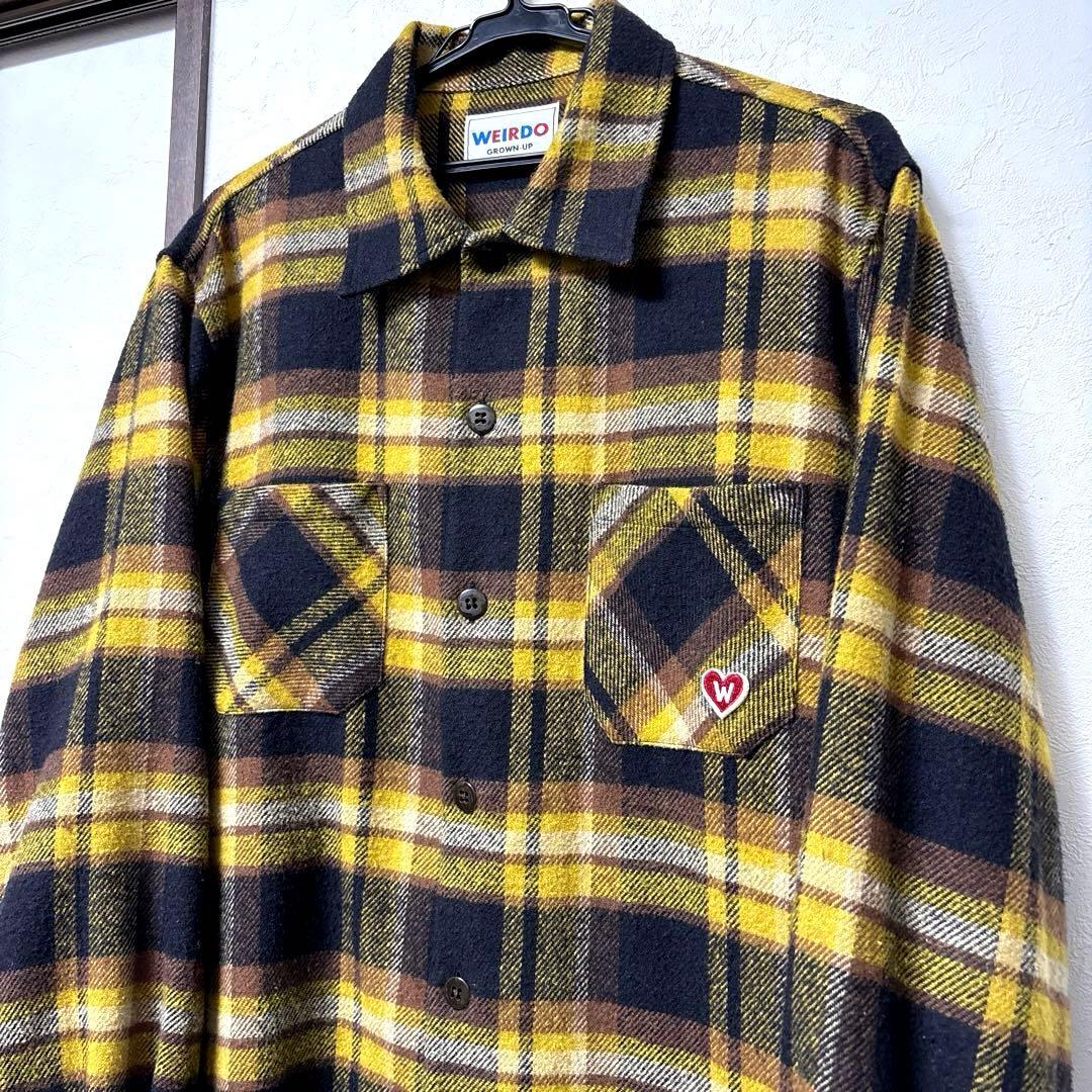 極上カラー & 良サイズ WEIRDO ヘビーネルシャツ