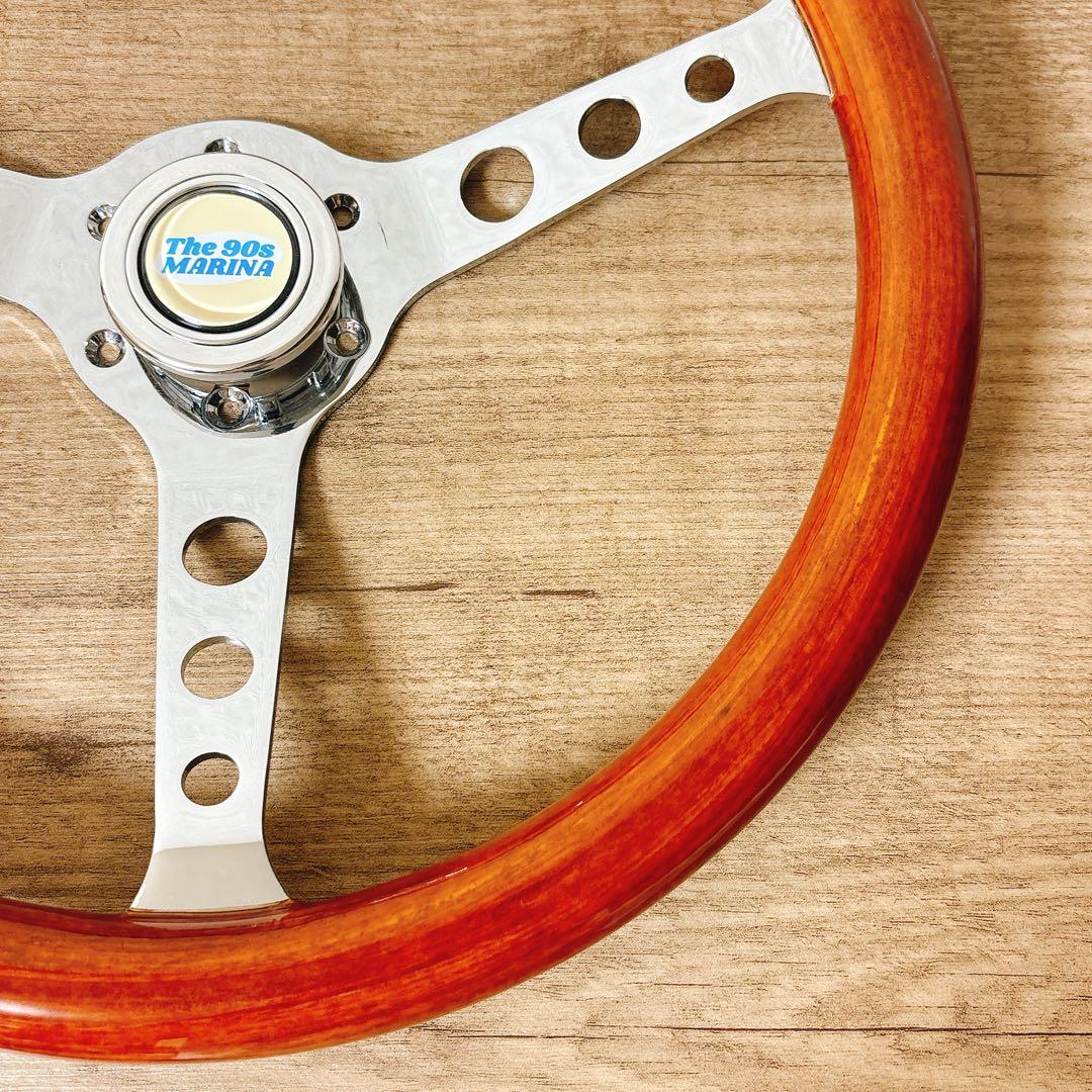 ウッドハンドル　ウッドステアリング　38cm アメリカン　USDM 旧車