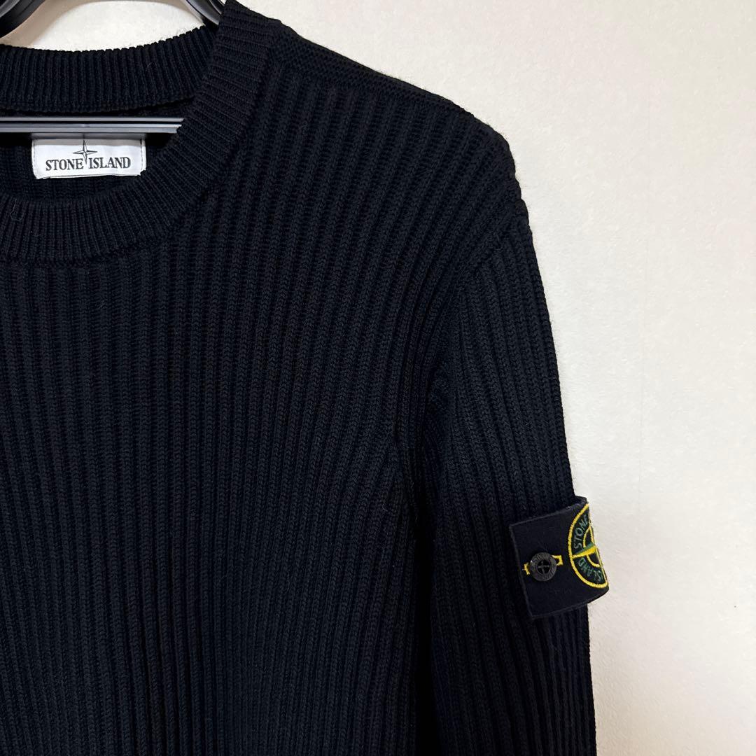 【ほぼ新品】STONE  ストーンアイランド クルーネックリブニット