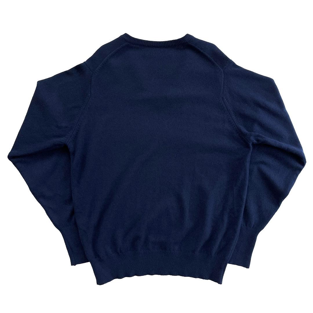 【Vintage】BALLANTYNE Vネックセーター 46 紺 ネイビー