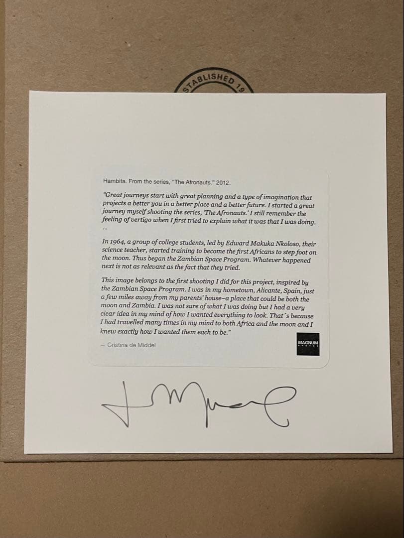 Cristina de Middel サイン入り The Afronauts