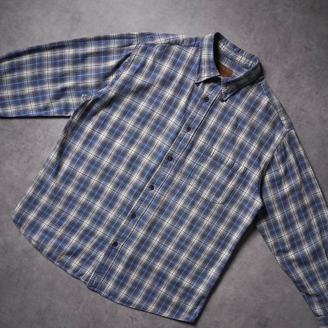 90s~ ST. JOHN'S BAY オンブレチェックシャツ ライトネルシャツ