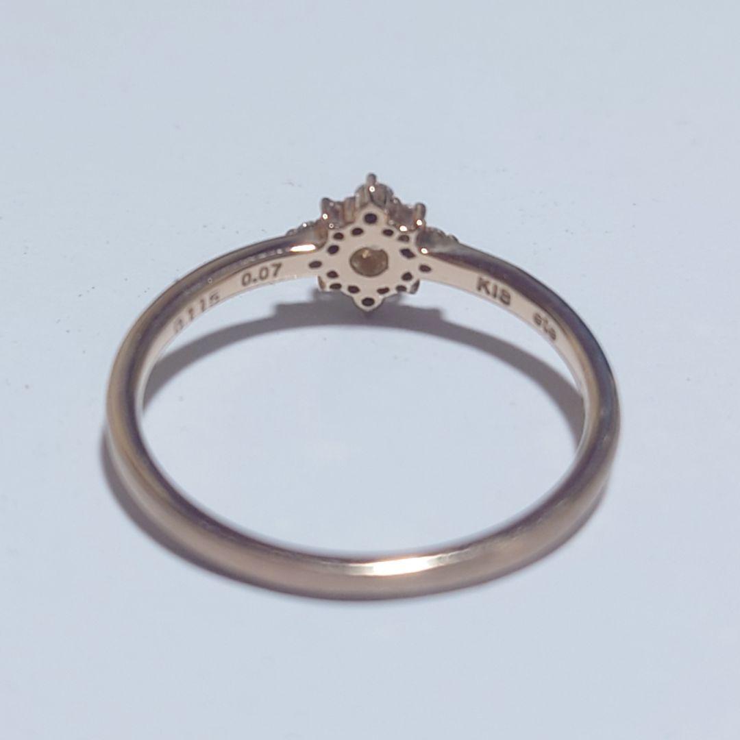 新品同様 ete エテ リング K18 純金 ラインストーン 11号 確実正規品