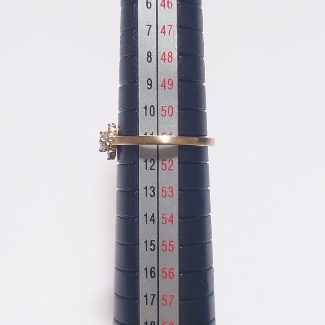 新品同様 ete エテ リング K18 純金 ラインストーン 11号 確実正規品