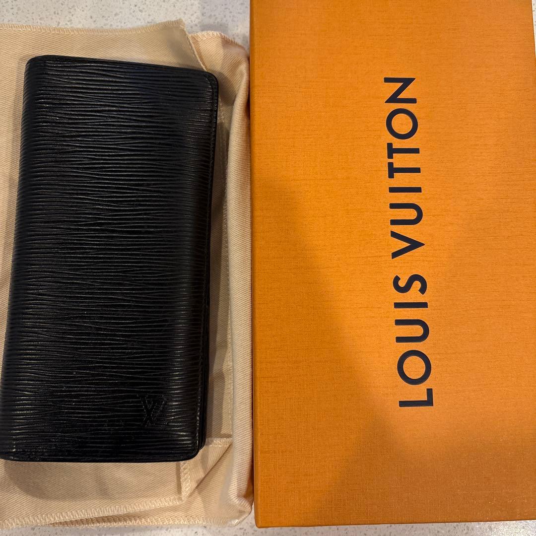 LOUIS VUITTON 長財布 ブラック/ブルー