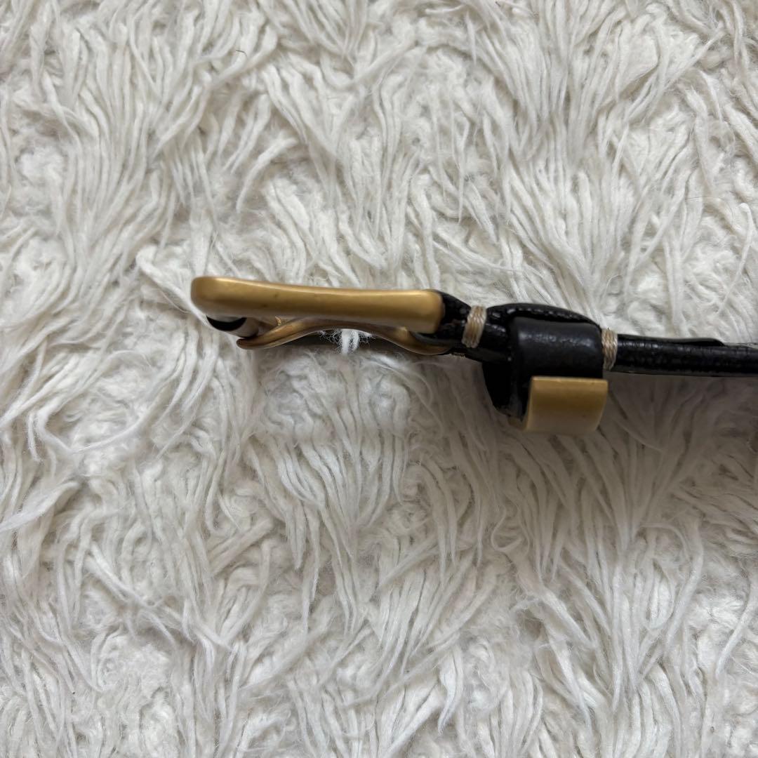 ヴィンテージ ワークス　Leather belt 5Hole DH5709 黒金