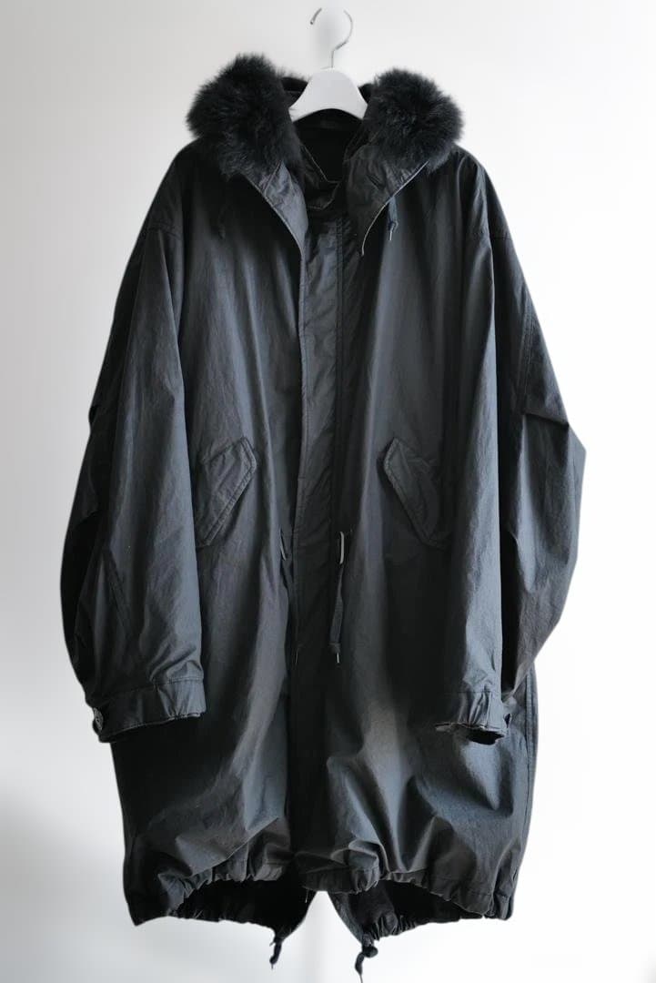 COMOLI 25AW コットンナイロン ミリタリーフーデッドコート SIze1