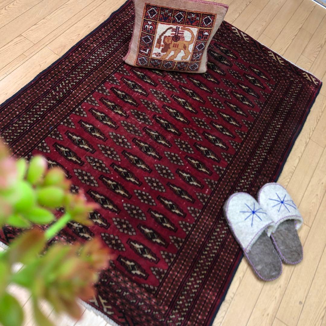 ペルシャ絨毯 ヴィンテージラグ 145×103cm 手織り オールドpersia