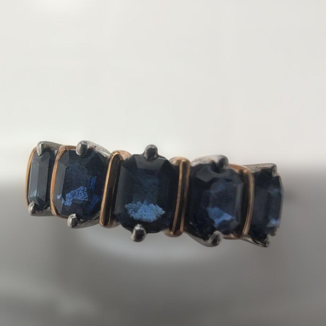 ブルーサファイア　土台（プラチナ900 ｋ18）指輪