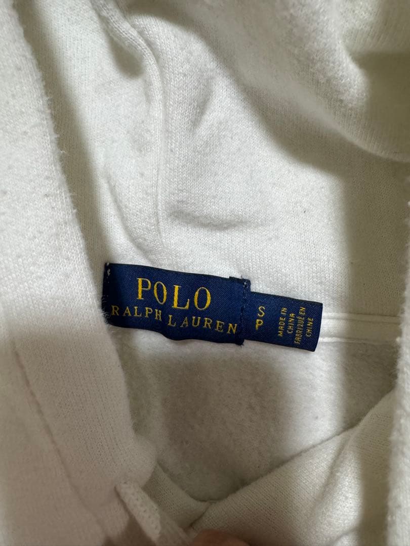 Polo Ralph Lauren フード付きパーカー S ホワイト
