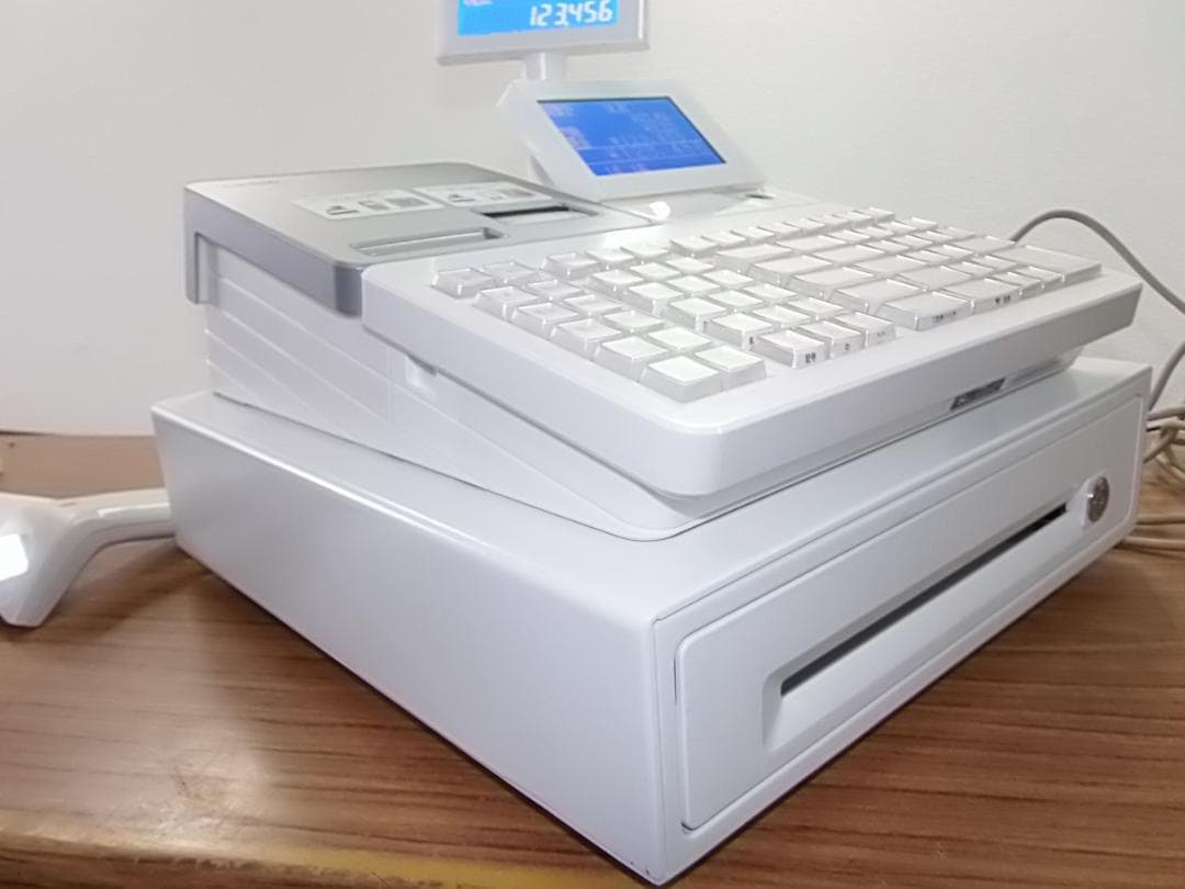 美品22年製スキャナー付124設定無料カシオSR-S4000インボイスレジスター