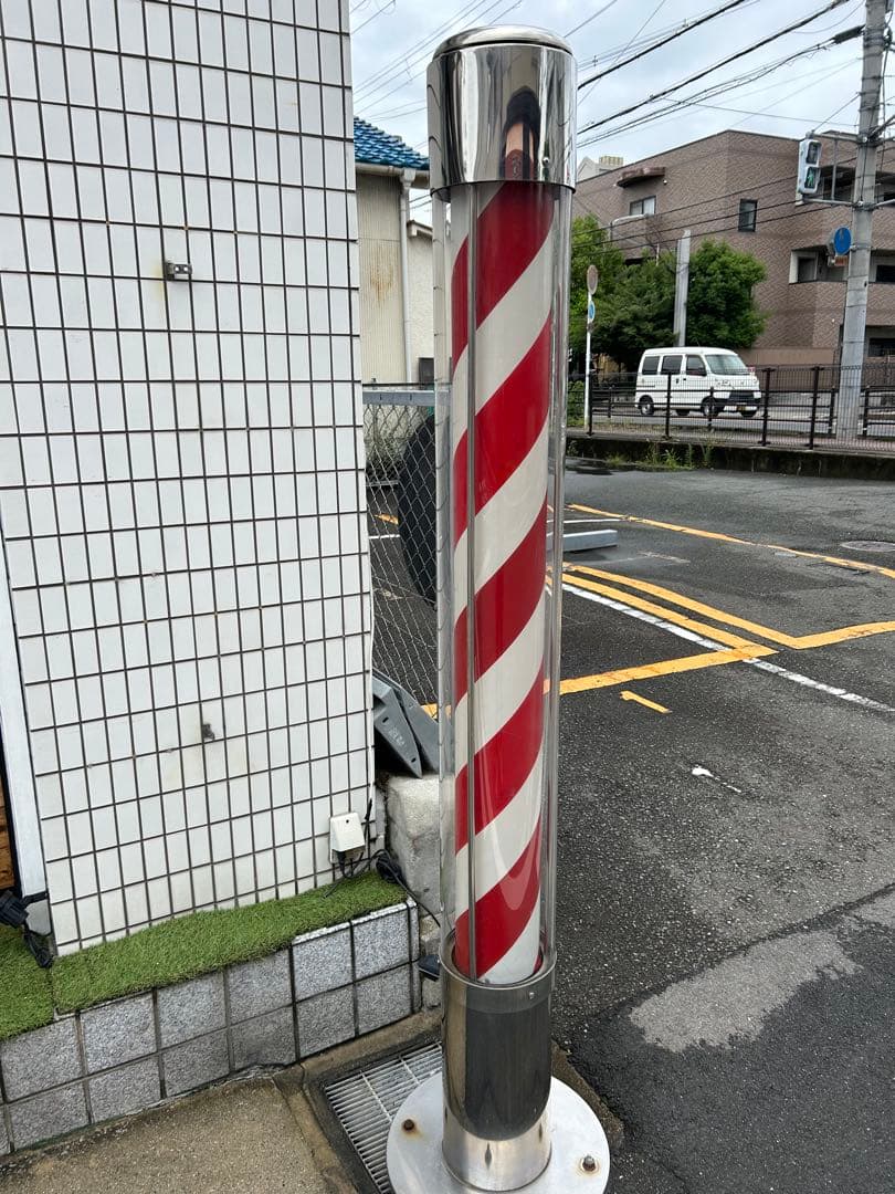 引き取り限定　サインポール　大阪　理容