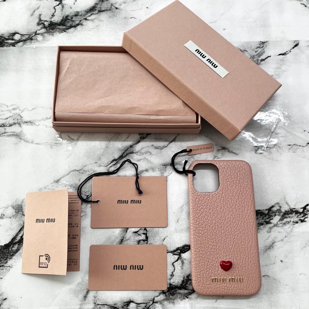 【新品未使用】miumiu iPhone12mini ケース　ミュウミュウ