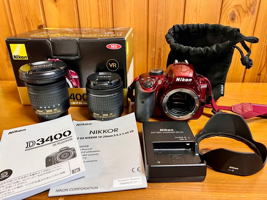Nikon D3400 デジタル一眼レフ レッド