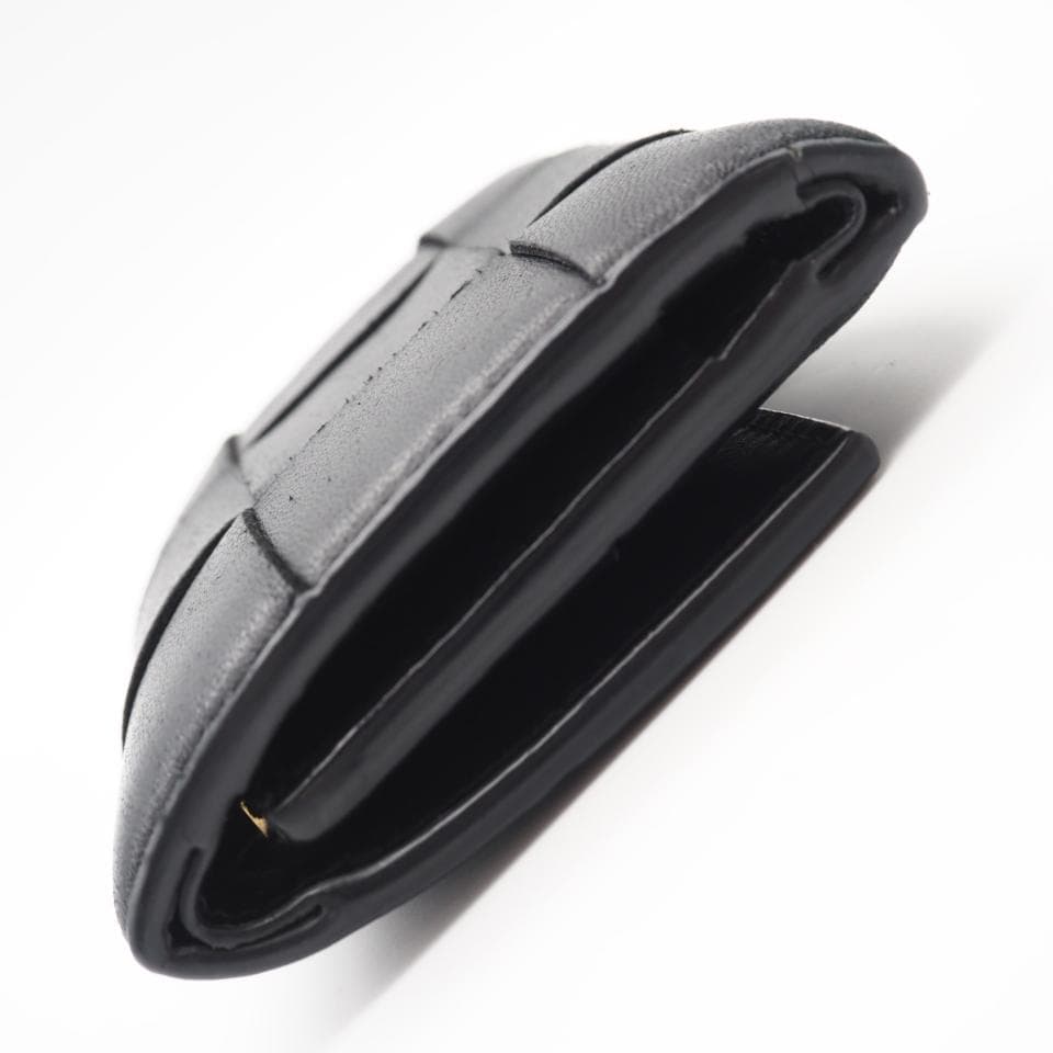 BOTTEGA VENETA 三つ折り財布 イントレチャート ブラック 黒 美品