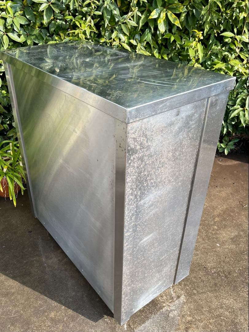 ステンレスは引き出し付きキャビネット　食器棚　作業台　890×450×1050