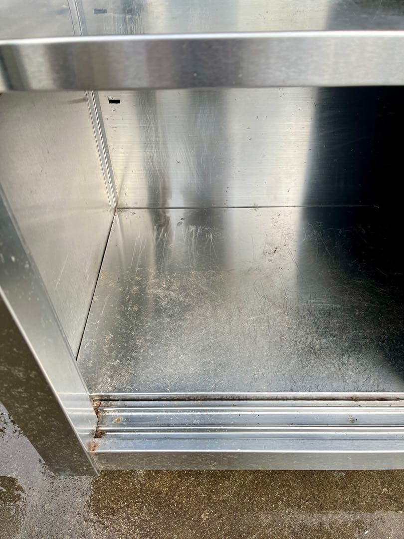 ステンレスは引き出し付きキャビネット　食器棚　作業台　890×450×1050