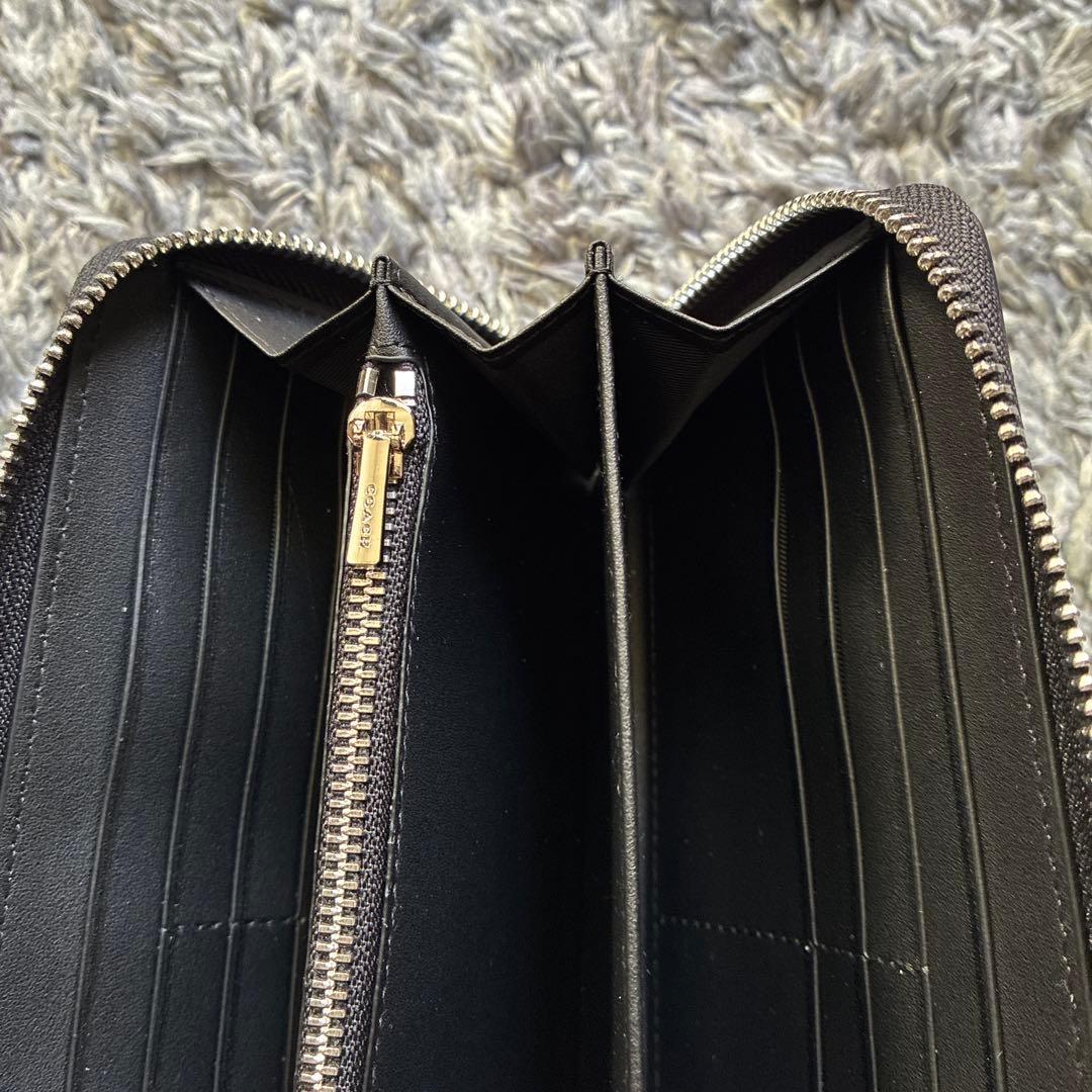 COACH コーチ 長財布　黒　ブラック　シグネチャー　新品未使用　ストラップ