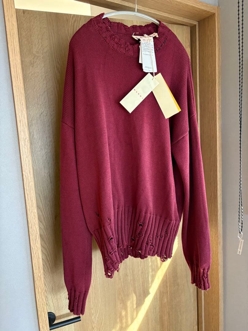 MARNI バーガンディ セーター 48