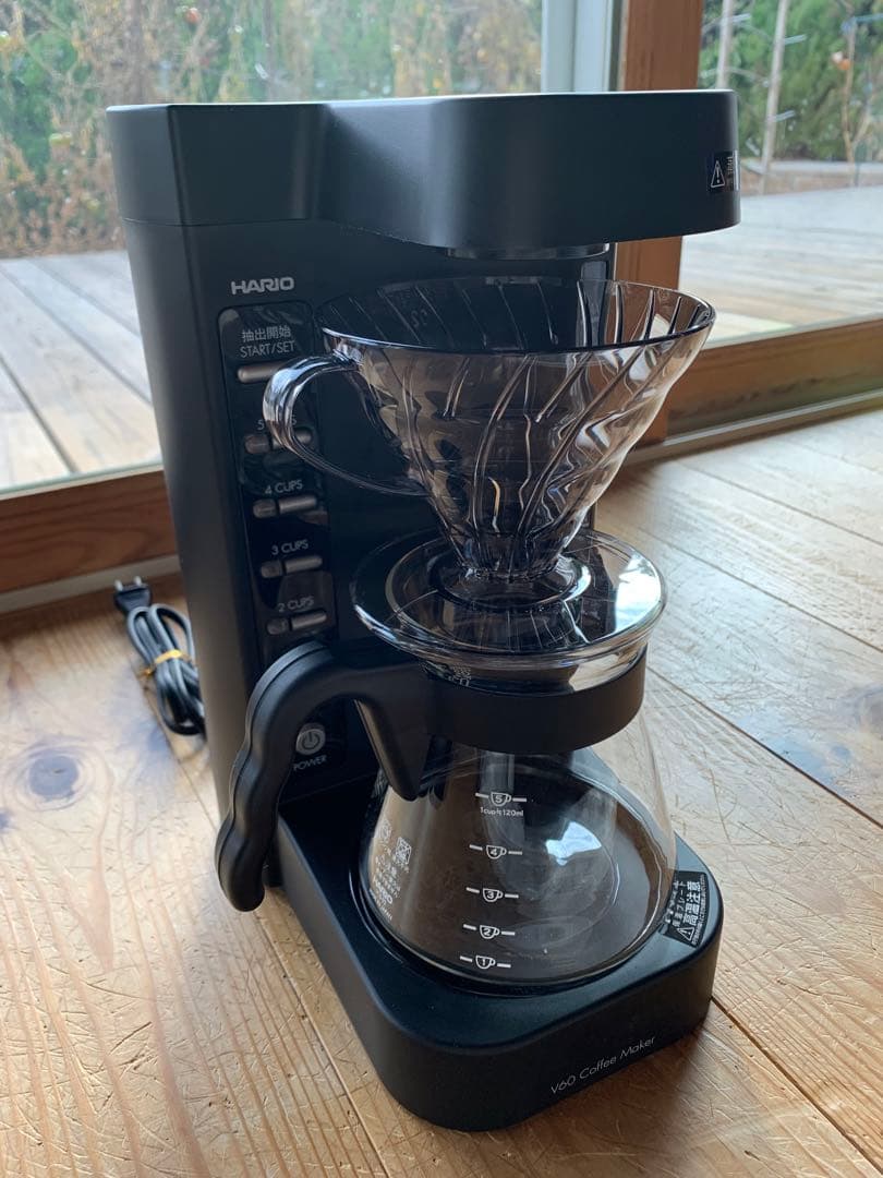 HARIO V60珈琲王2 ドリップ式コーヒーメーカー ブラック 最大5杯分