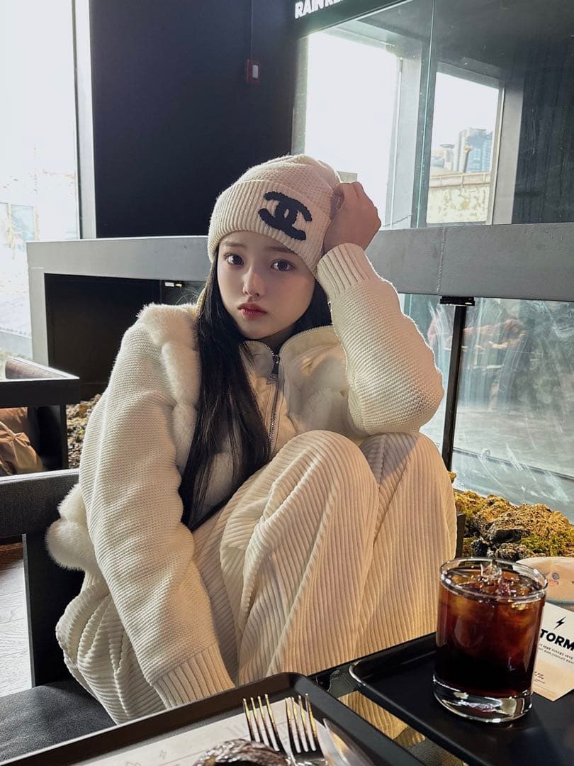 即日発送 2WAYニットスリーブエコファー ダウンジャンパー　/b3