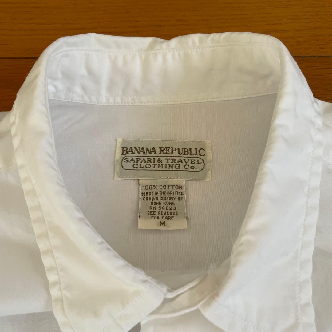 banana republic 白シャツ