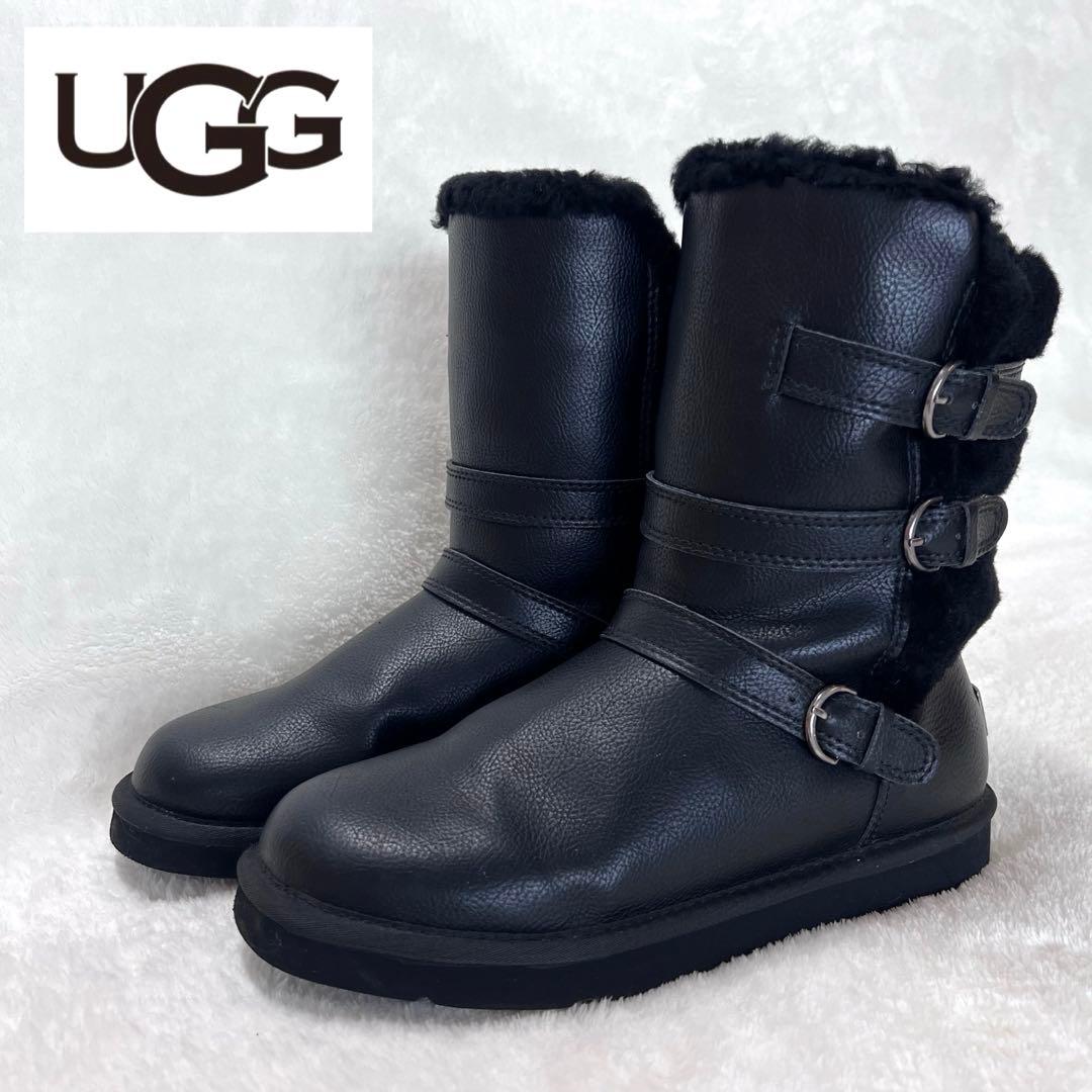 激レア✨美品✨UGG アグ Becket バックルファーブーツ レザー 25cm