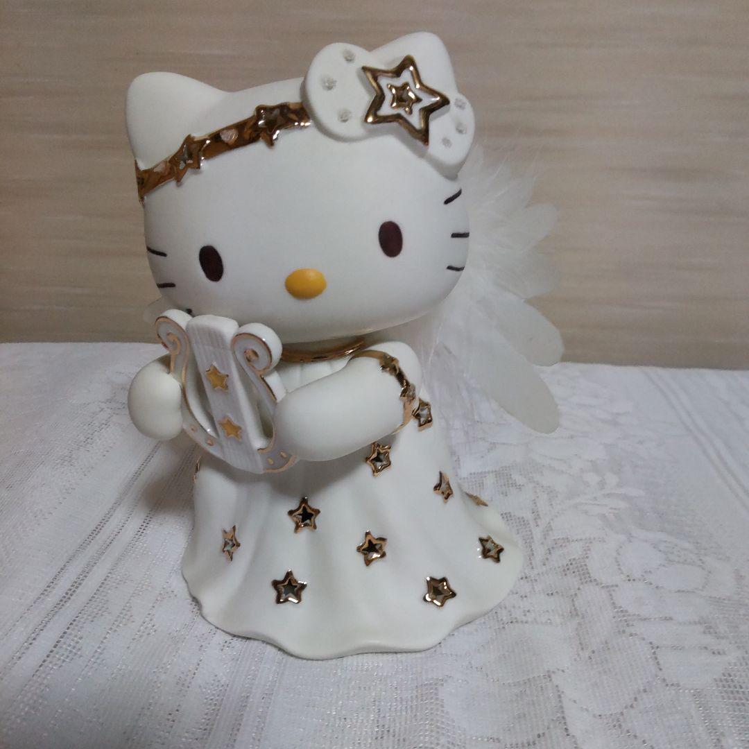 [ 希少 美品 ] ハローキティ ファイバー天使ドール[ 陶器製置き物 ]