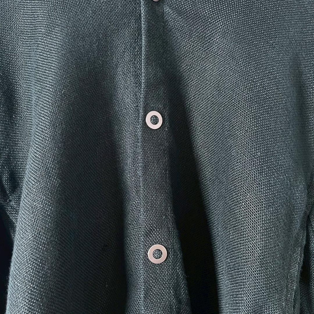 the viridi-anne ザヴィリジアン リネンシャツ 黒 N1374