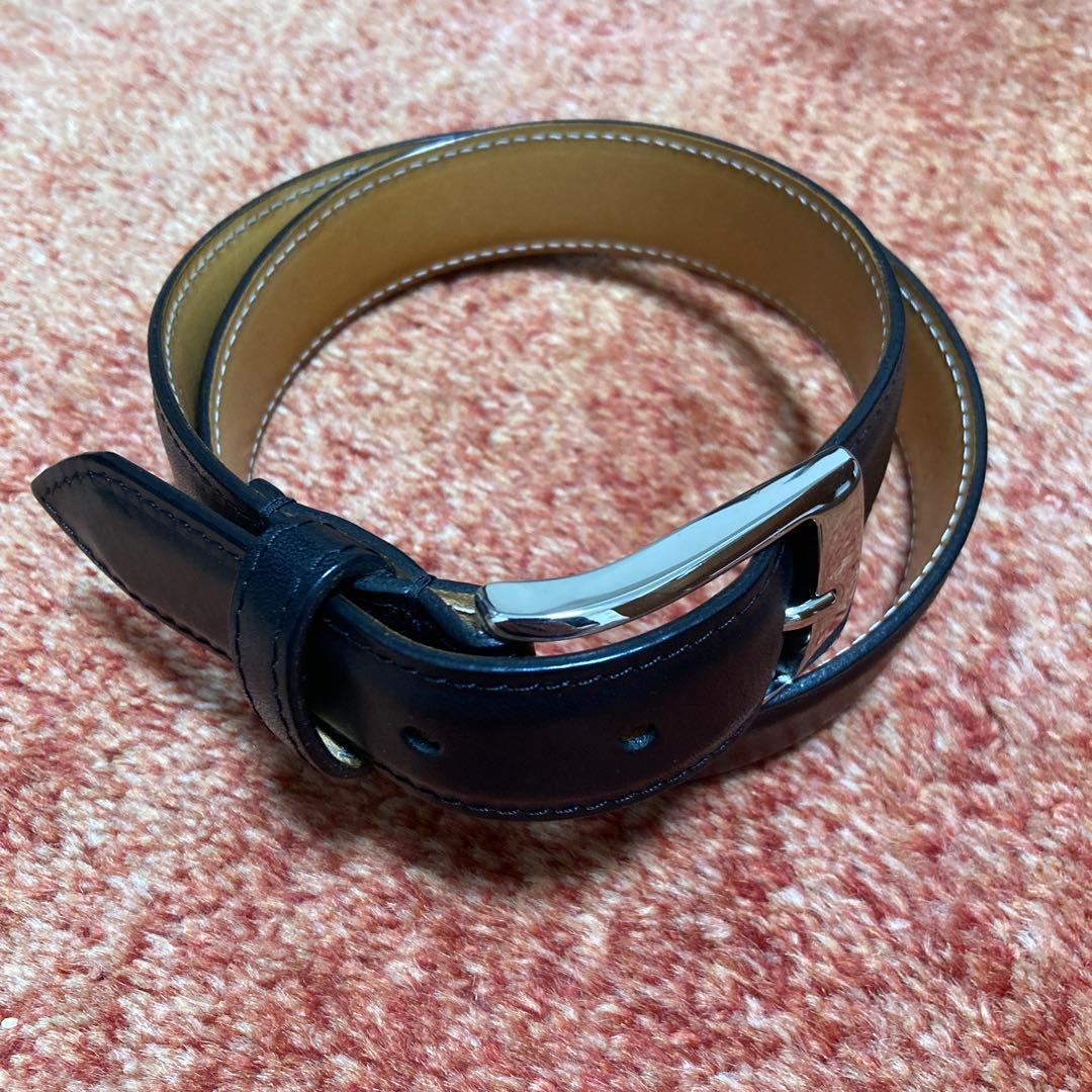 ホワイトハウスコックス フレンチカーフベルトB.1859 ブラック