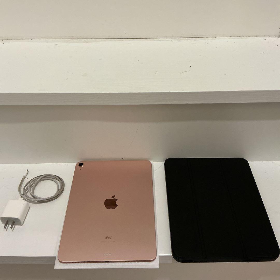 Apple iPad Air 4世代　ローズゴールド 本体 + ブラックカバー