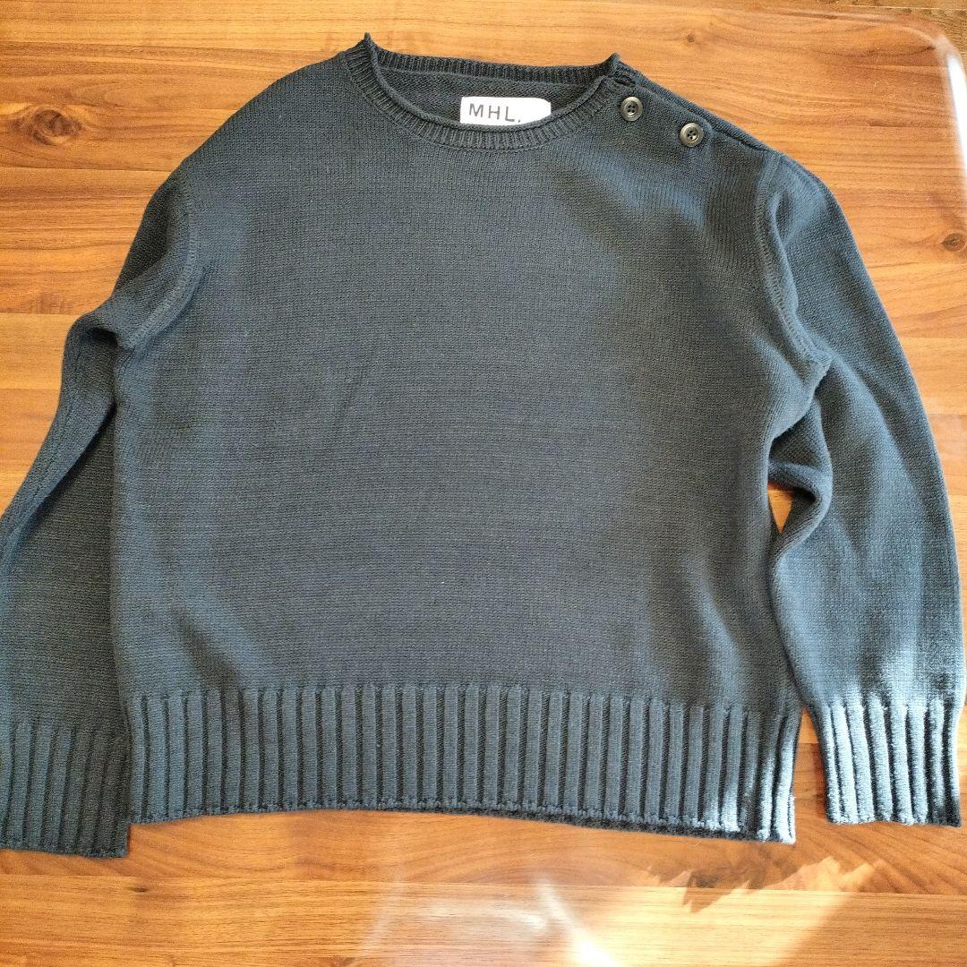MHL. 綿麻クルーネックニット