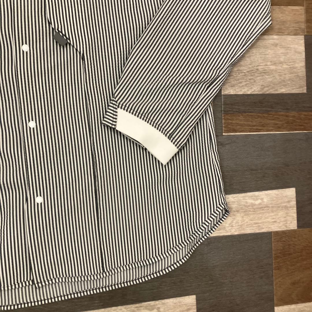 【alk phenix】極美品　ストライプシャツ グレー×白 アルクフェニックス