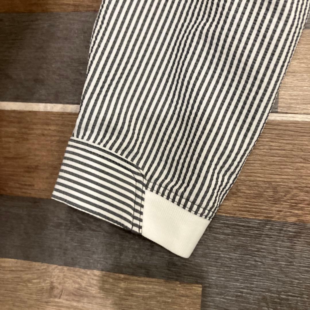 【alk phenix】極美品　ストライプシャツ グレー×白 アルクフェニックス