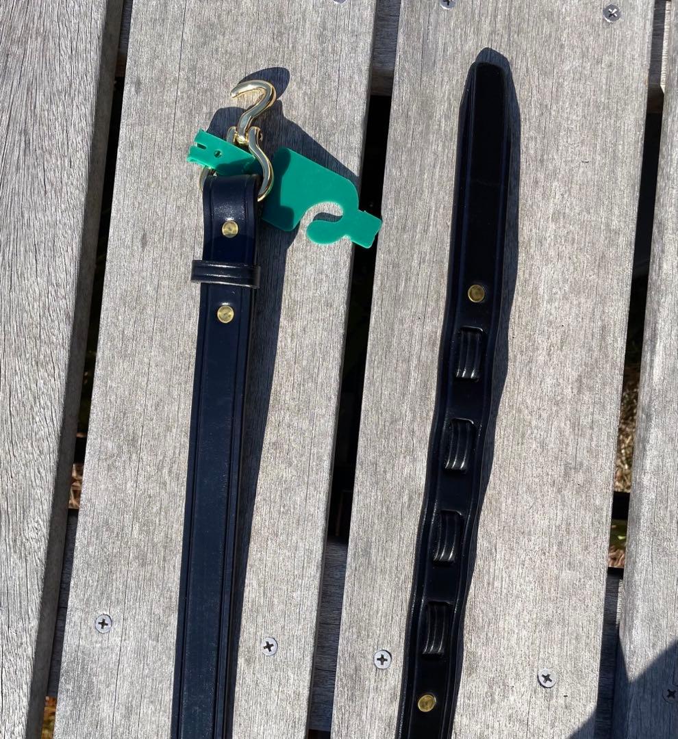 新品 TORY leather 34インチ フック バックル ベルト ブラス細