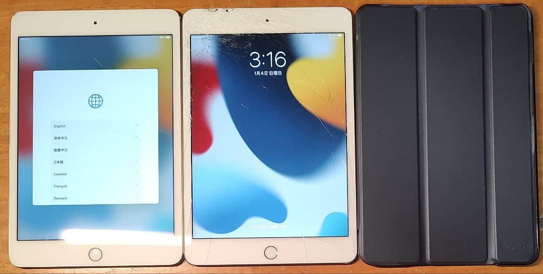 iPad mini4 ジャンク品 本体2台 割れ WIFI不良