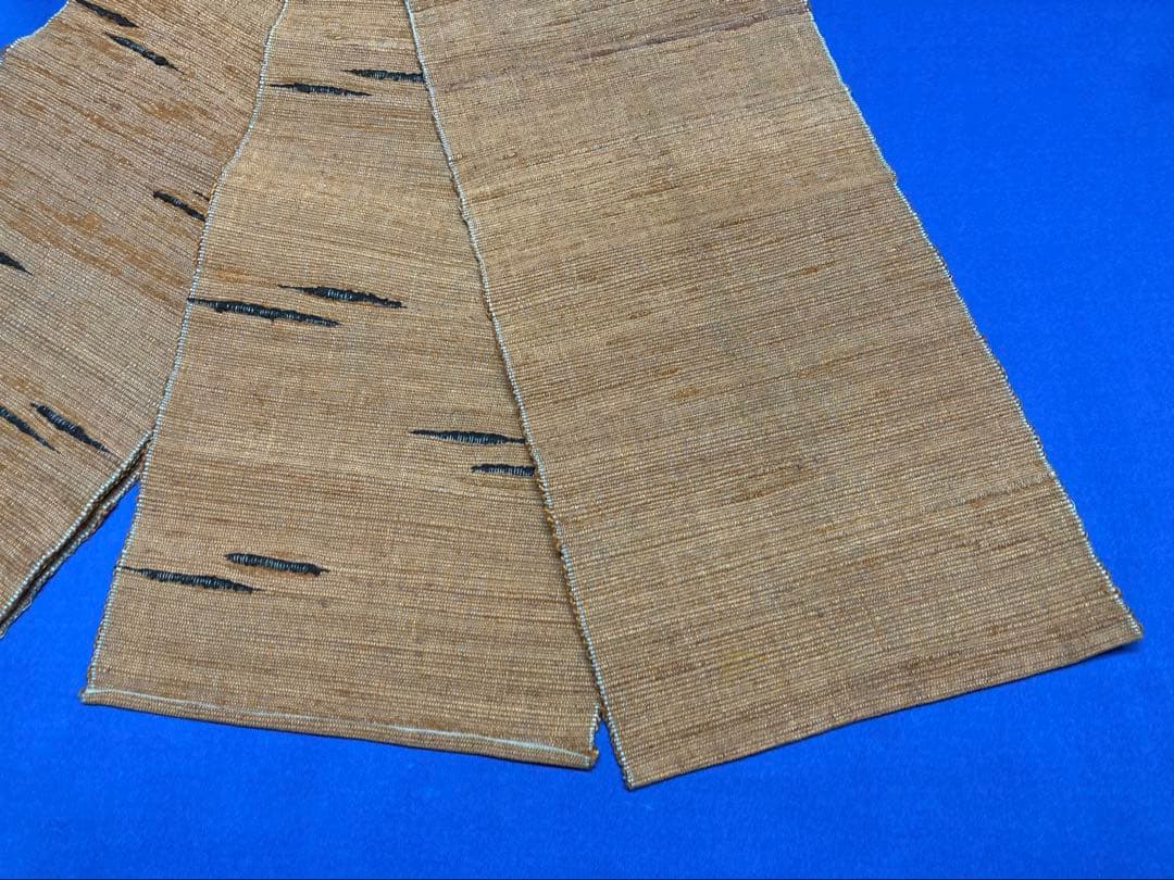 Os533 裂織 半幅帯 茶色