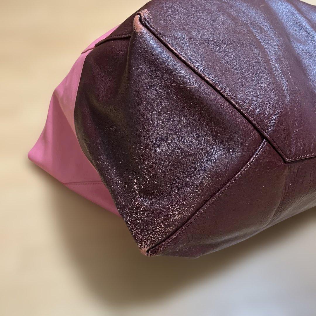 セリーヌ　ピンク×ブラウン トートバッグ ホリゾンタルカバ