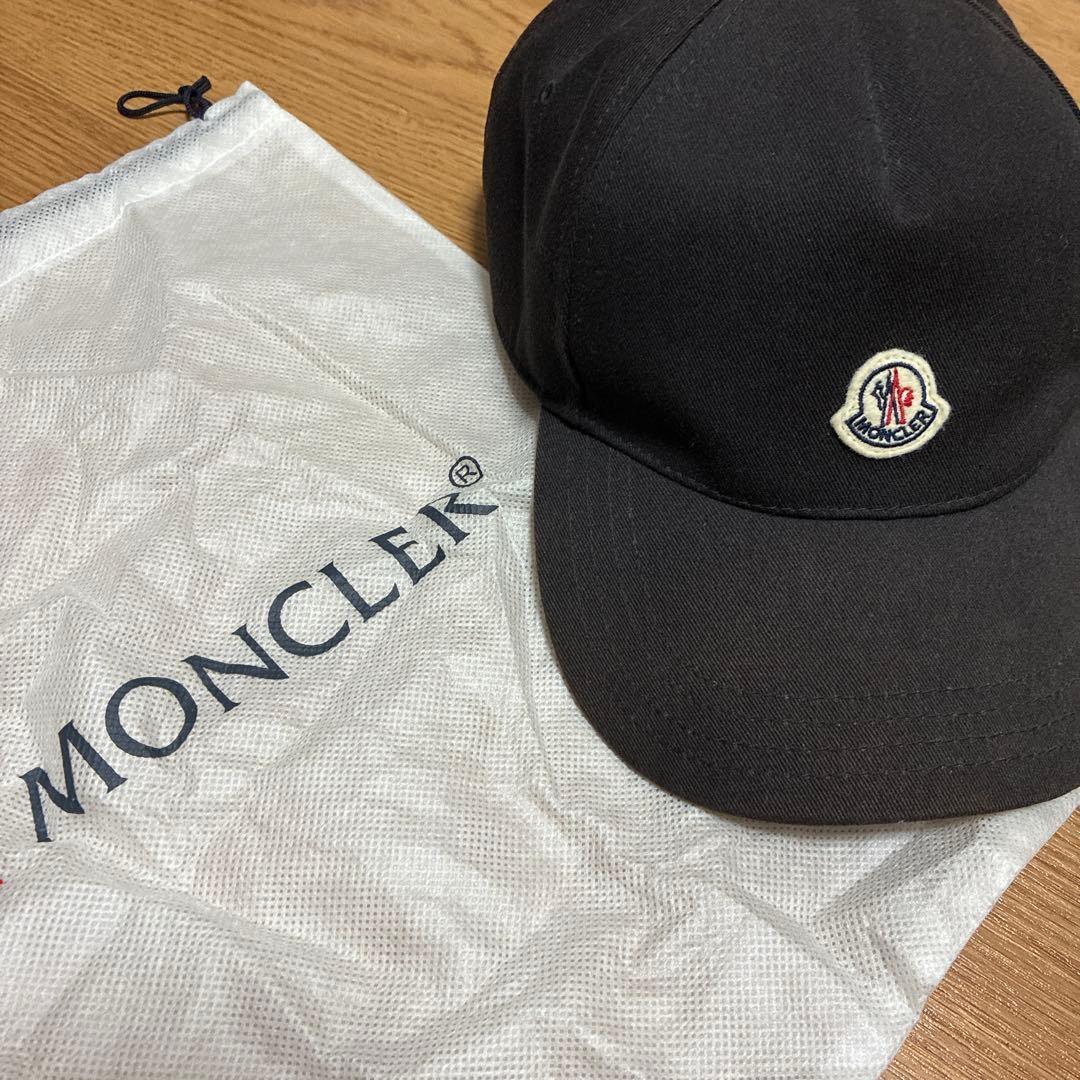 MONCLER 黒 ベースボールキャップ　モンクレール　キャップ