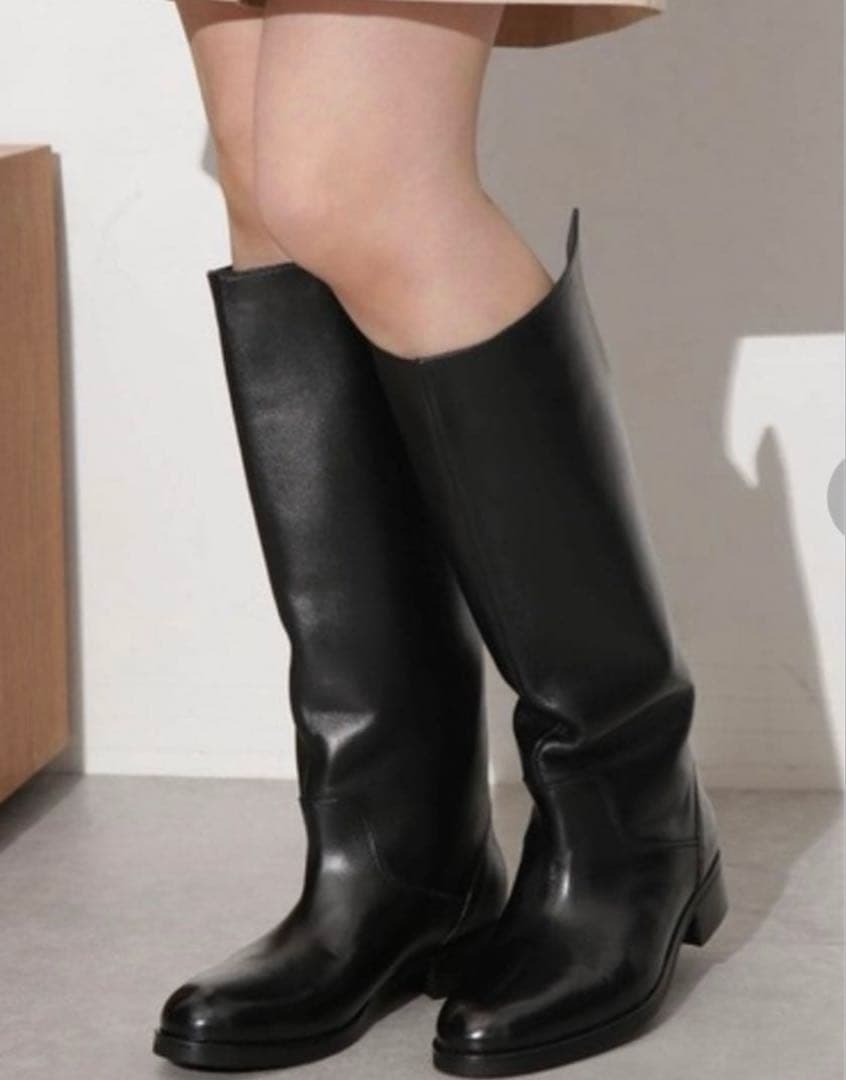 未使用★ CORSO ROMA コルソローマ　ロングブーツ　黒　ブラック レザー