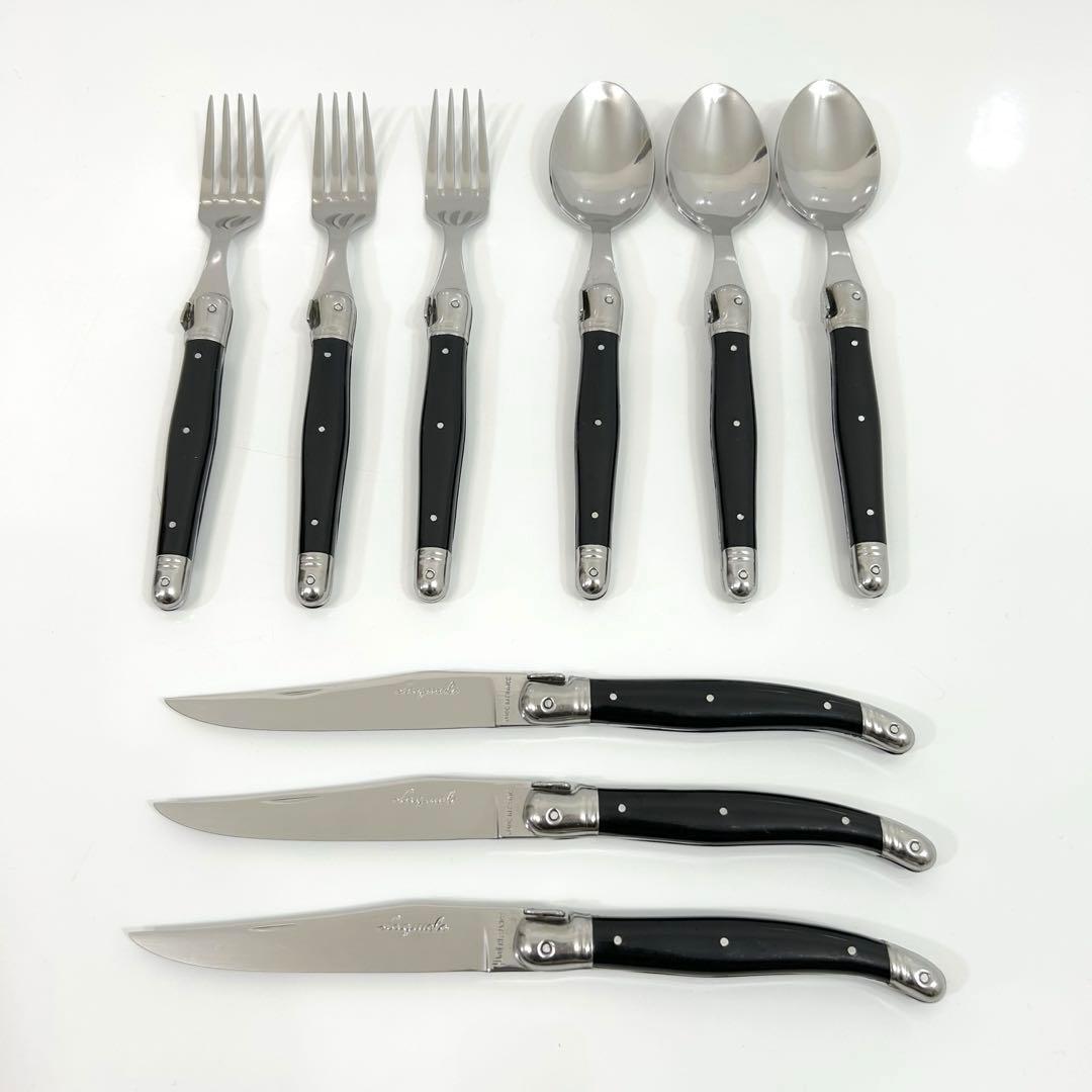 LAGUIOLE ラギオール ライヨール カトラリーセット ブラック 9本
