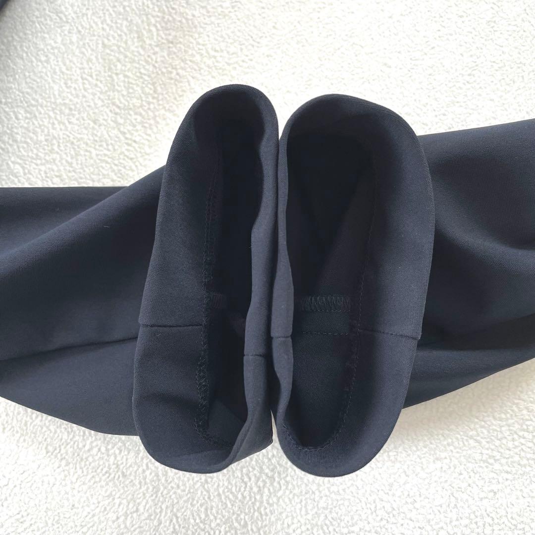 美品✨プラステ ノーカラー ワイドパンツ スーツ セットアップ ネイビー グレー