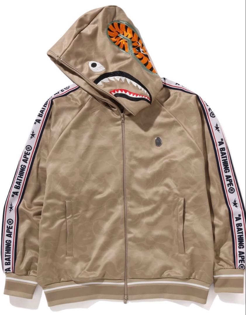 エイプ　ソリッドカモ・リラックスフィット・シャーク・フルジップ・フーディー