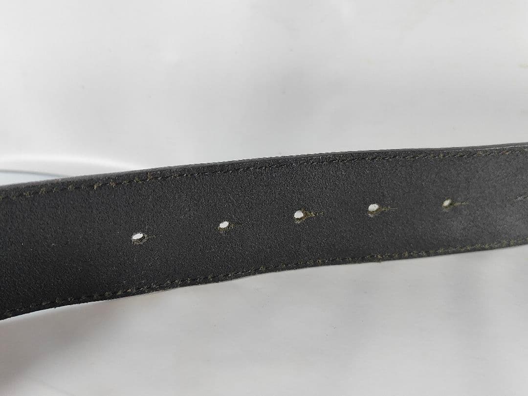 【極美品】DIESEL ディーゼル 艶黒本革　高級イタリアンレザーベルト　正規品