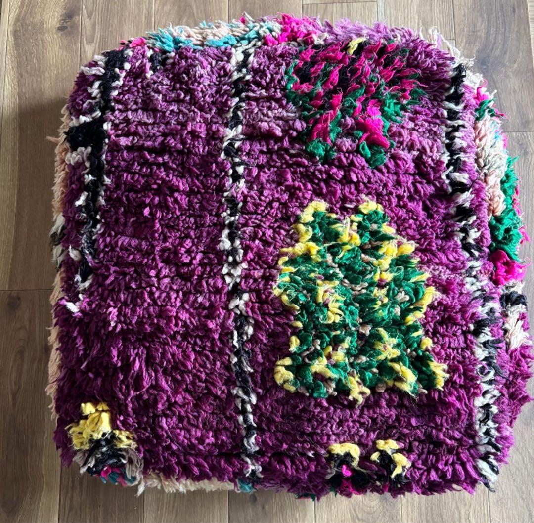 モロッコ　プフ　オットマン　ペットベッド　キリム　ビンテージ　カンタキルト