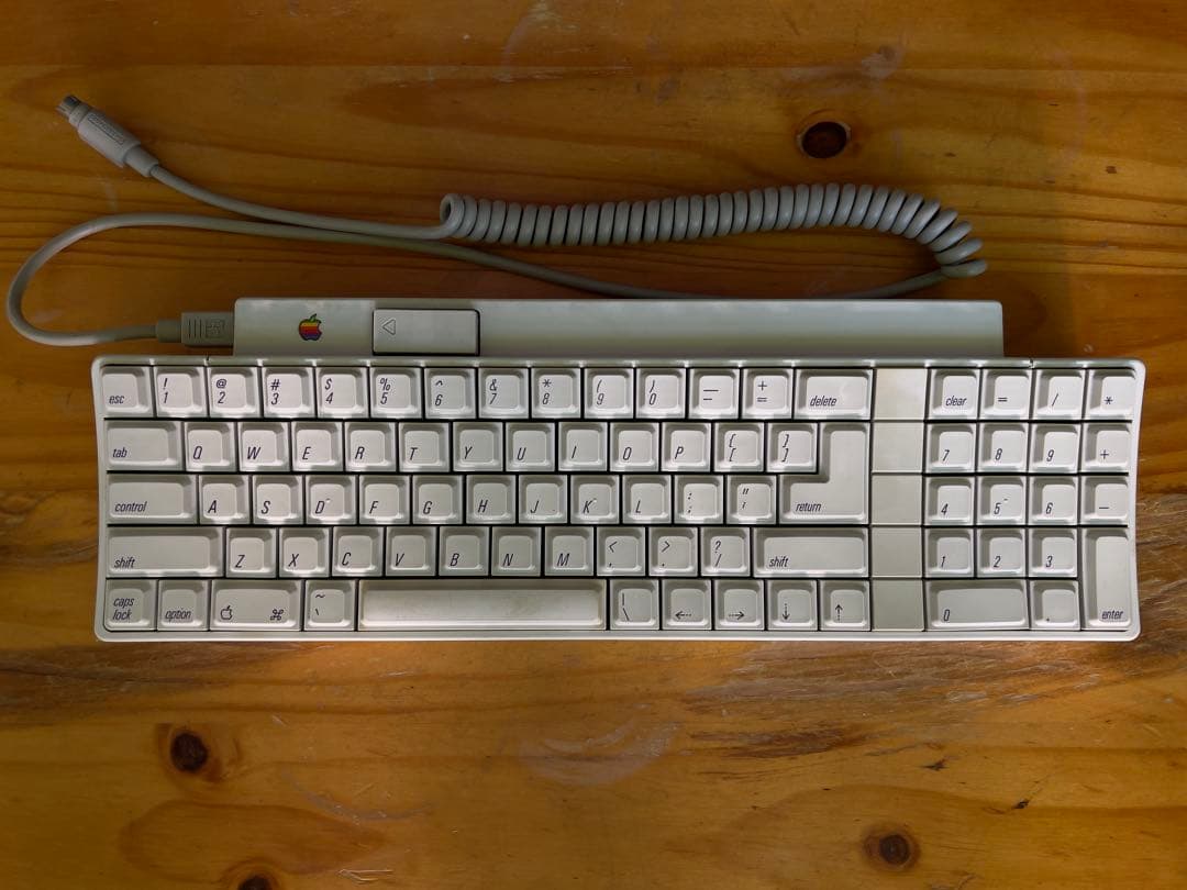 Apple desktop bus keyboard オレンジ軸 ADBケーブル