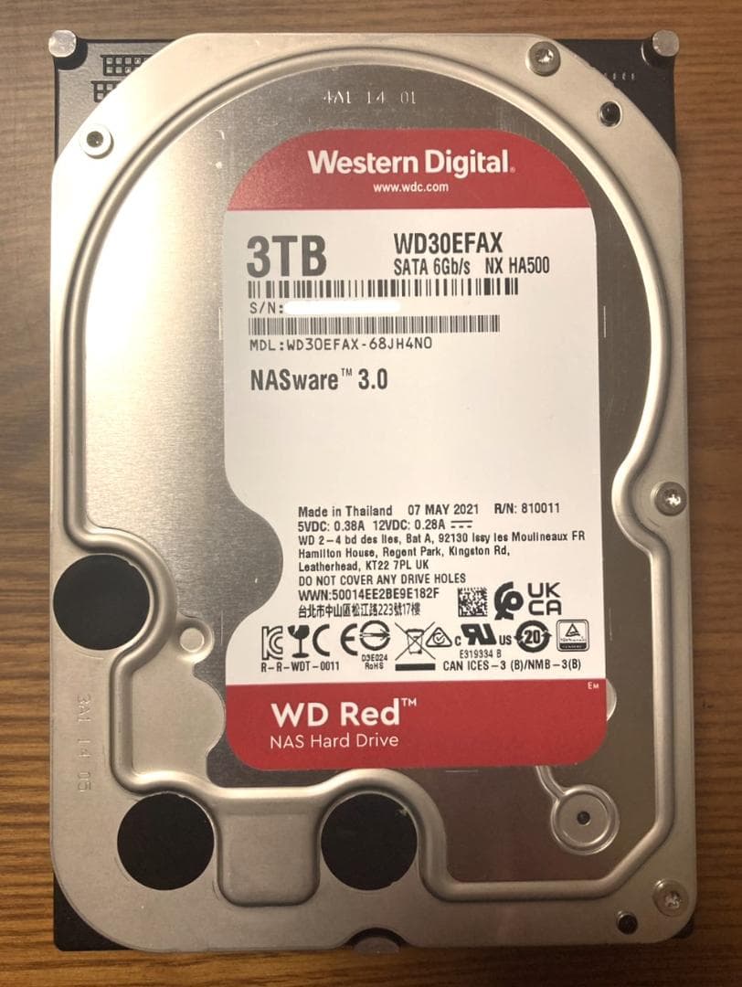 Western Digital WD30EFAX 3.5インチHDD 3TB