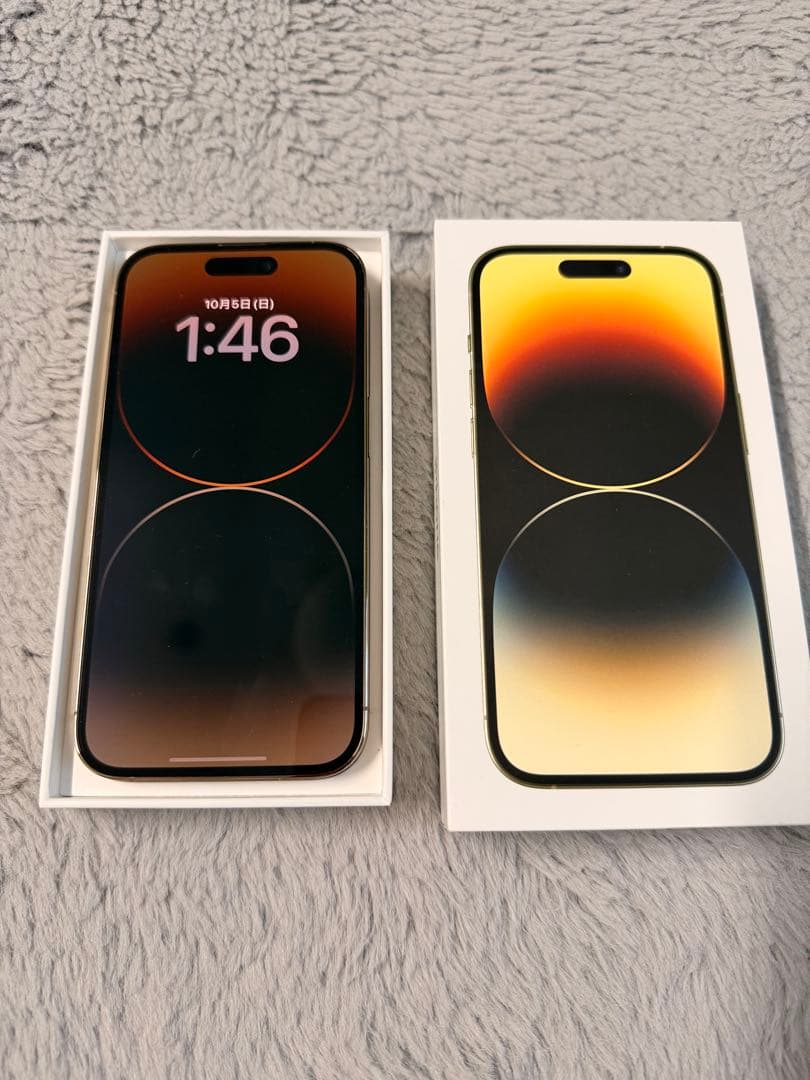 輝*き様 ［美品］Apple iPhone 14 Pro ゴールド 本体128G
