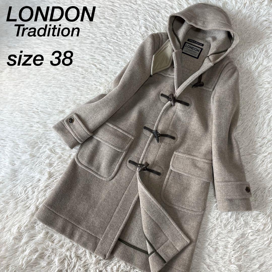 【美品】ロンドントラディション　ビームス別注　ヘリンボーン　ロングダッフルコート