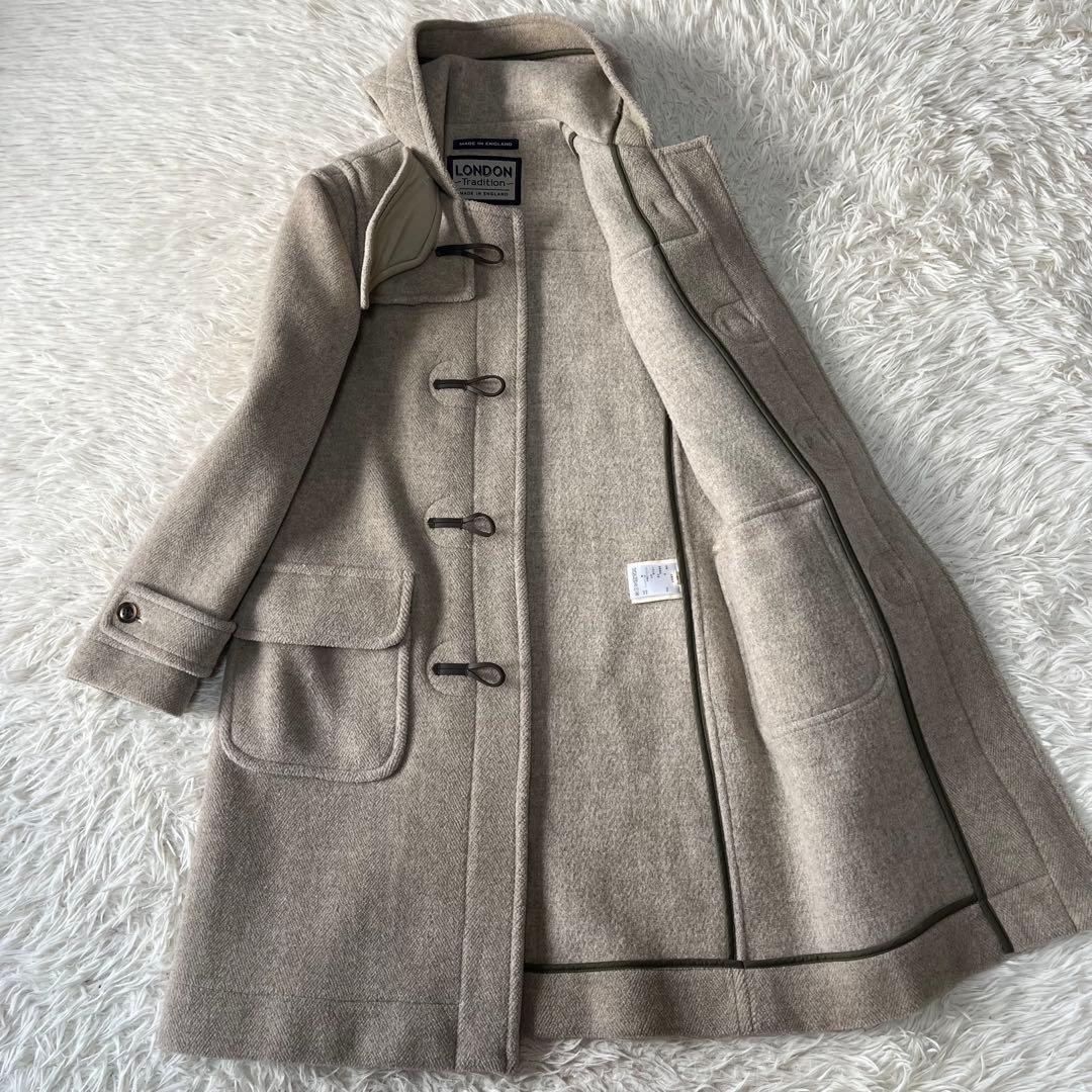 【美品】ロンドントラディション　ビームス別注　ヘリンボーン　ロングダッフルコート
